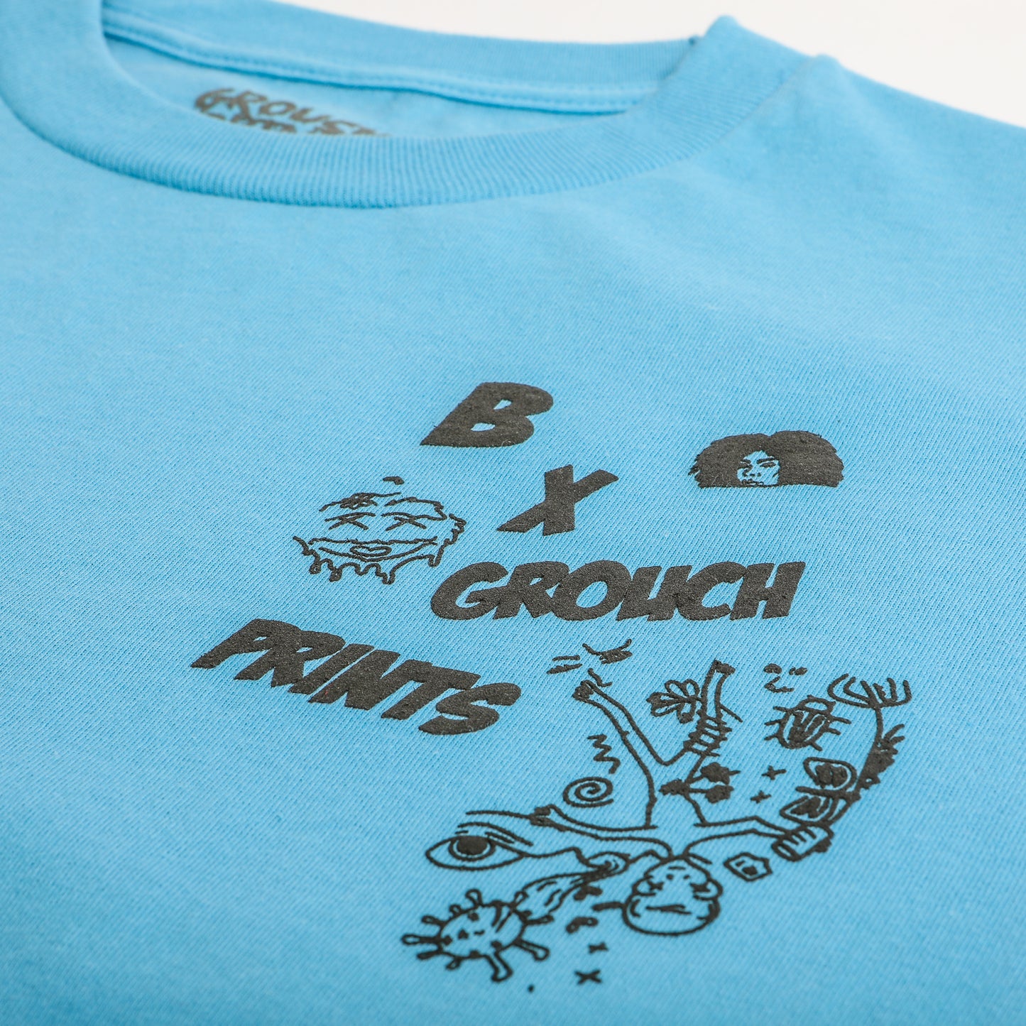 "STUCK IN MY HEAD" TEE - BHABY BLUE