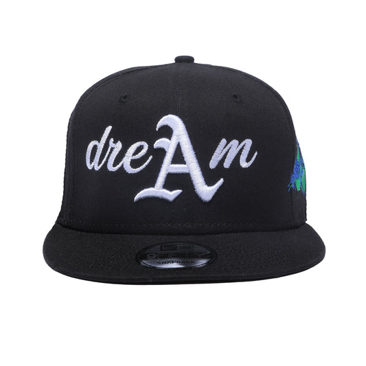 "DREAM" SNAPBACK HAT - BLACK