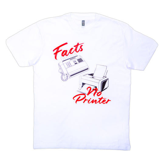 "FACTS" TEE - WHITE