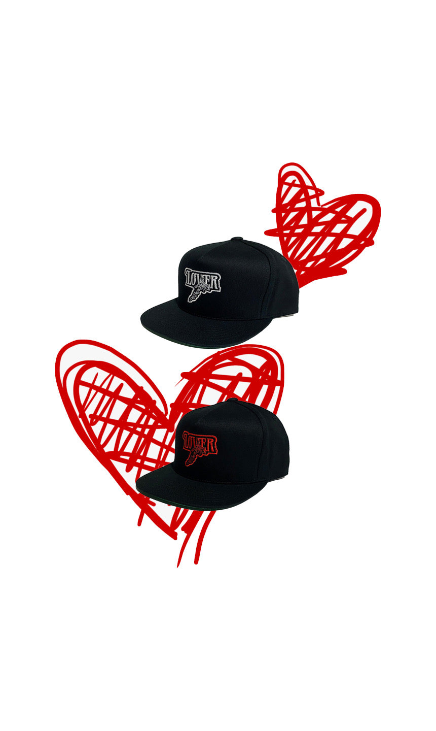 &quot;LOVER&quot; Snapback - Black