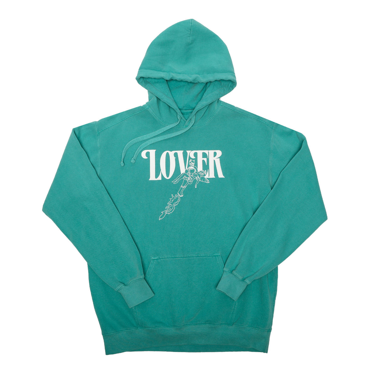 &quot;LOVER&quot; CLASSIC HOODIE - TEAL