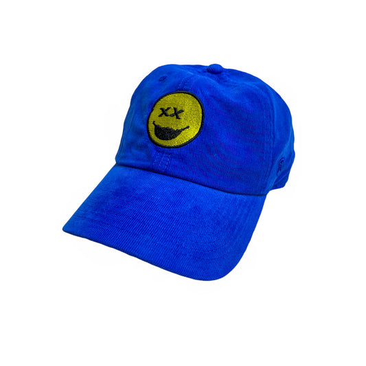 "Smiley" Corduroy Cap - Racer Blue