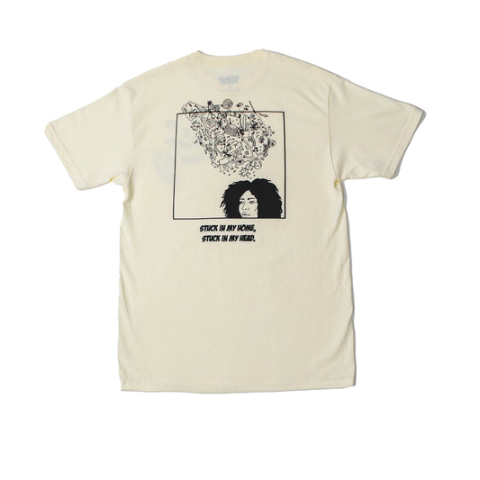 "STUCK IN MY HEAD" TEE - BONE