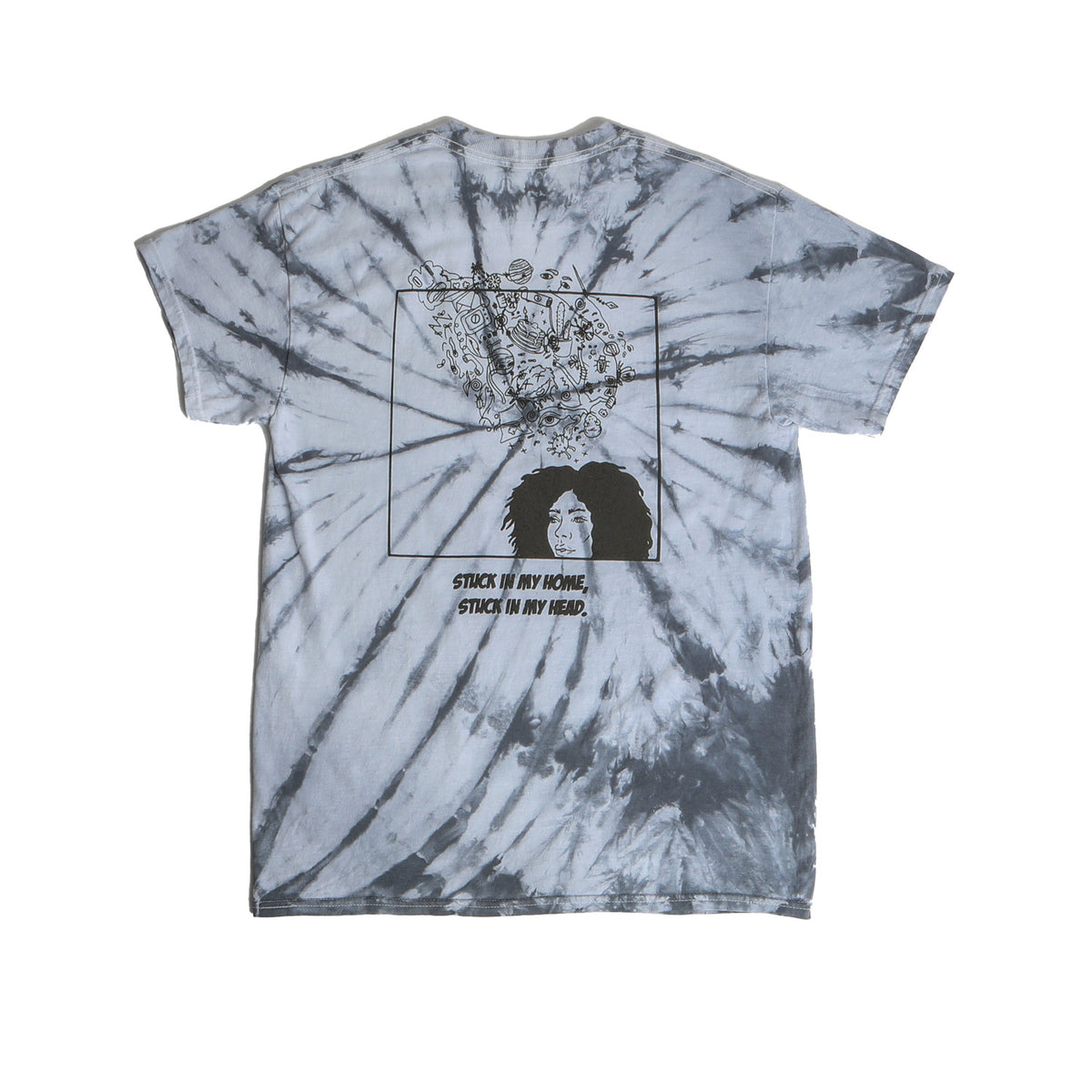 &quot;STUCK IN MY HEAD&quot; TEE - HAZY SILVER